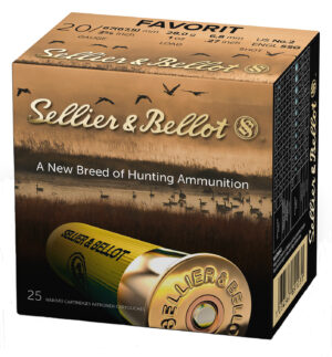 Sellier & Bellot SB20BSA Hunting  20Gauge 2.63" 12Pellets 1oz 2Shot 25 Box/10 Case