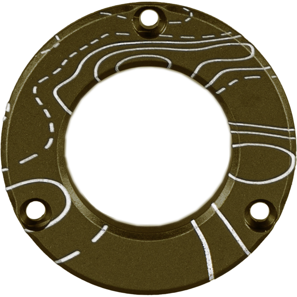 Axcel Driver Hubcap Tactical BH Green with topographical map engraving
