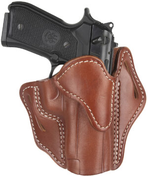 1791 Gunleather ORBH23CBRR BH2.3 Optic Ready OWB Size 2.3 Classic Brown Leather Belt Slide Compatible w/Glock 17/20/21/22/31/34/35/40/41/Sig Sauer P220/P226  Right Hand