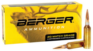 Berger Elite Hunter 6.5 PRC 156gr ammunition box, 20 rounds