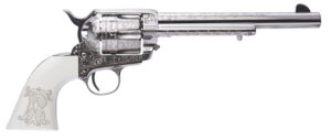 Cimarron Frontier PP415LNTRII Teddy Roosevelt .45 Long Colt 7.5-inch nickel engraved revolver