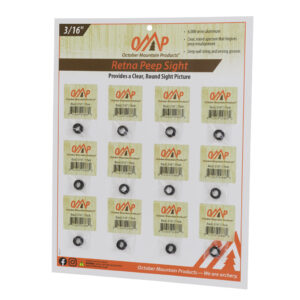 October Mountain Retna Peep Sight Black 3/16 in. 12 pk.