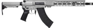 CMMG Resolute MK47 7.62x39 14.3in gray silver rifle side view