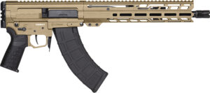 CMMG Dissent MK47 7.62x39 pistol in Coyote Tan Cerakote with M-LOK handguard