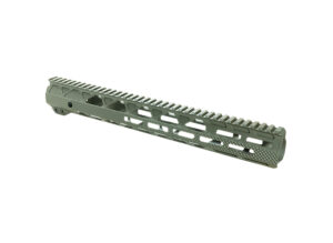 Timber Creek Greyman 10-inch M-LOK aluminum handguard for AR-15, angled view