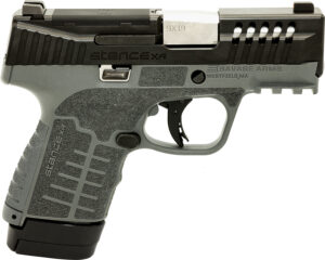 Savage Arms 67066 Stance XR Micro Frame 9mm Luger 13+1 3.20" Stainless Steel Barrel, Black Nitride Ported Steel Slide, Gray Stainless Steel Frame w/Picatinny Rail, Gray GFN Grip, Ambidextrous