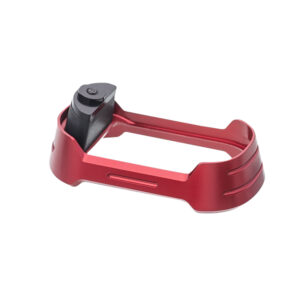 Tyrant CNC red anodized aluminum magwell for Glock 43x/48