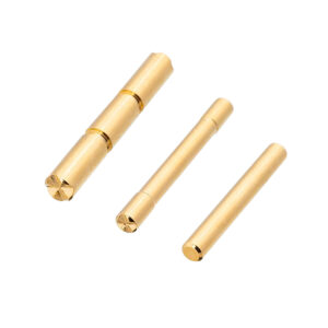 Tyrant CNC diamond-cut gold stainless takedown pins for Glock Gen 3-5 and 43/43x/48