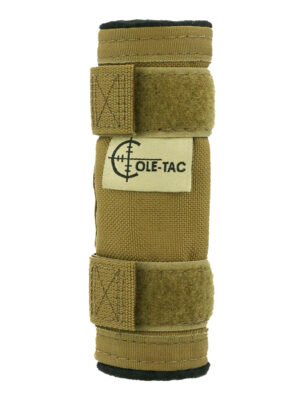 COLE-TAC Baby Python 5-inch Cordura suppressor cover in coyote brown