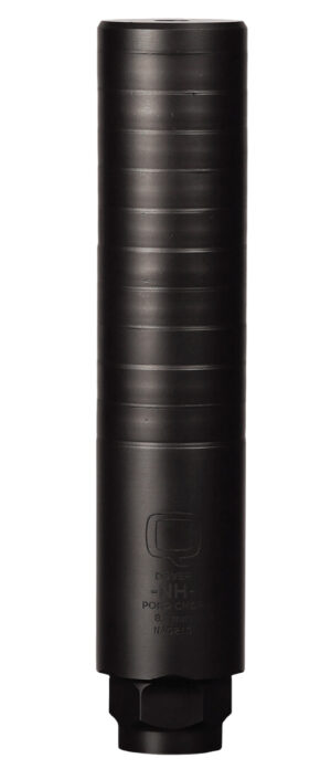 Q LLC PorQ CHOP suppressor, black nitride finish, 8.6in length, 1.75in outside diameter