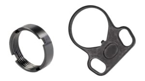 White Label Armory WLA-BUF-7008-01  End Plate Kit Ambidextrous Black Aluminum/Steel AR-15