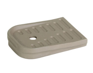 Timber Creek Outdoors Glock 43X magazine floor plate in Flat Dark Earth, anodized aluminum
