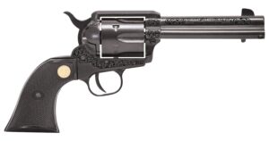 Chiappa Firearms 340340 1873  22 LR 6 Shot 4.75" Black Engraved Barrel, Black Cylinder, Black Engraved Alloy Frame, Black Plastic Grip, Exposed Hammer