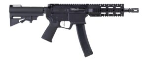 DPMS Kitty Kat S9 9mm 8in pistol, black finish, polymer stock, Magpul MOE grip