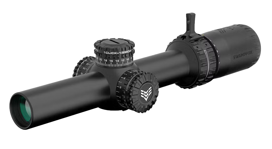 Swampfox Arrowhead 1-8x24 SFP scope with Guerrilla Dot MOA green reticle and 30mm tube