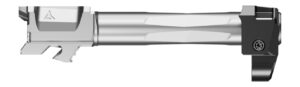 Black and gray Radian Afterburner Ramjet barrel compensator combo for Glock Gen6 pistols