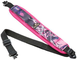 Butler Creek Comfort Stretch rifle sling Muddy Girl camo neoprene with sewn-in QD swivel