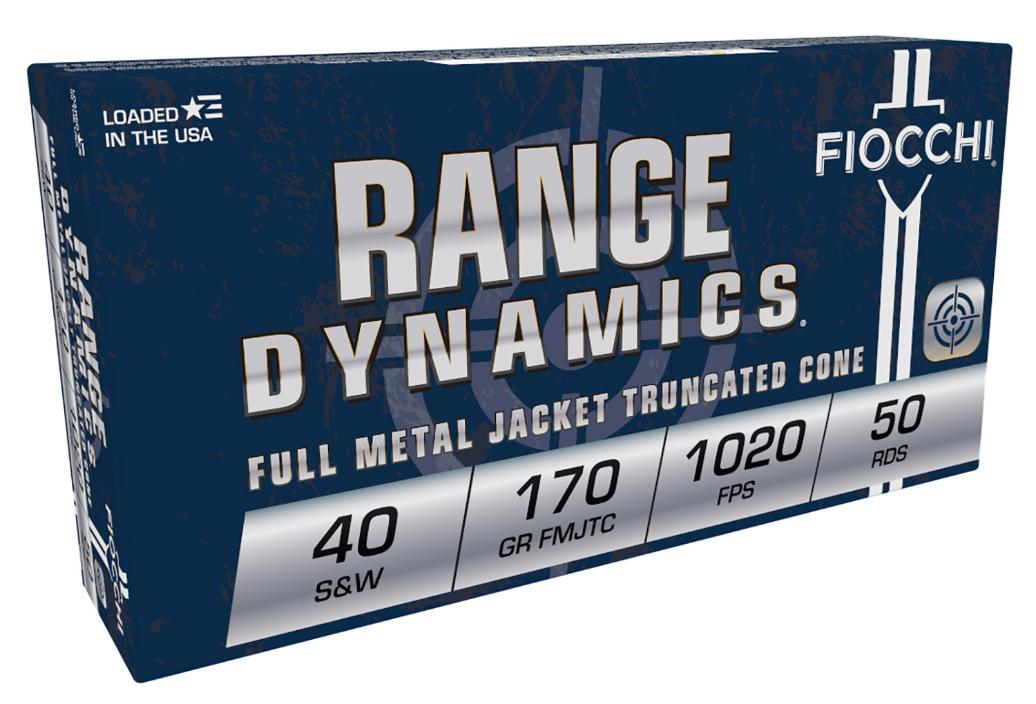 Fiocchi Range Dynamics 40 S&W 170 gr FMJTC 50-round box