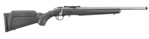 Ruger 8351 American Rimfire Full Size 22 LR 10+1 18" Satin Stainless Steel Threaded Barrel & Receiver w/Scope Rail, Black Fixed Synthetic Stock, Right Hand