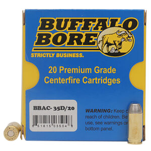 Box of Buffalo Bore 460 Rowland 255 gr hard cast flat nose ammunition