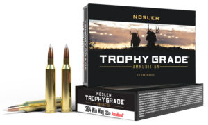 Box of Nosler Trophy Grade .264 Winchester Magnum 130 grain AccuBond ammunition