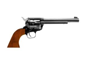 EAA Bounty Hunter blued single-action revolver with 6.75 inch barrel and wood grips