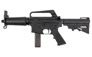H&R Retro DOE 7.5 in 9mm pistol, black anodized, threaded barrel, pistol brace