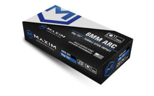 Maxim Defense 6mm ARC 90gr TUI Precision Rifle Ammunition box and cartridges
