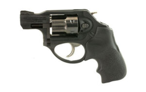 Ruger LCRx .22 WMR revolver with 1.87 inch barrel, matte black finish and Hogue Tamer grip