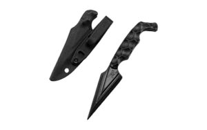 Stroup Ultralite ULNM 3.75 inch black Zytel fixed blade knife with sheath