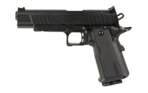 TISAS Duty B9R Double Stack 9mm 1911-style pistol black Cerakote with fiber-optic front sight