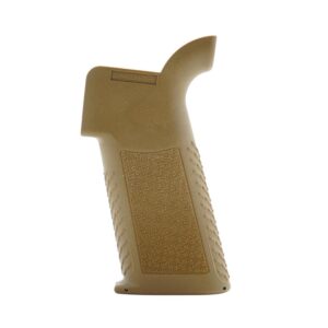 AMEND2 Enhanced Pistol Grip in Coyote Brown for AR-15/AR-10 with internal storage hatch