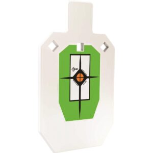 Allen Hardrock AR500 3/8 in 10x6 IPSC steel silhouette target with white powdercoat finish