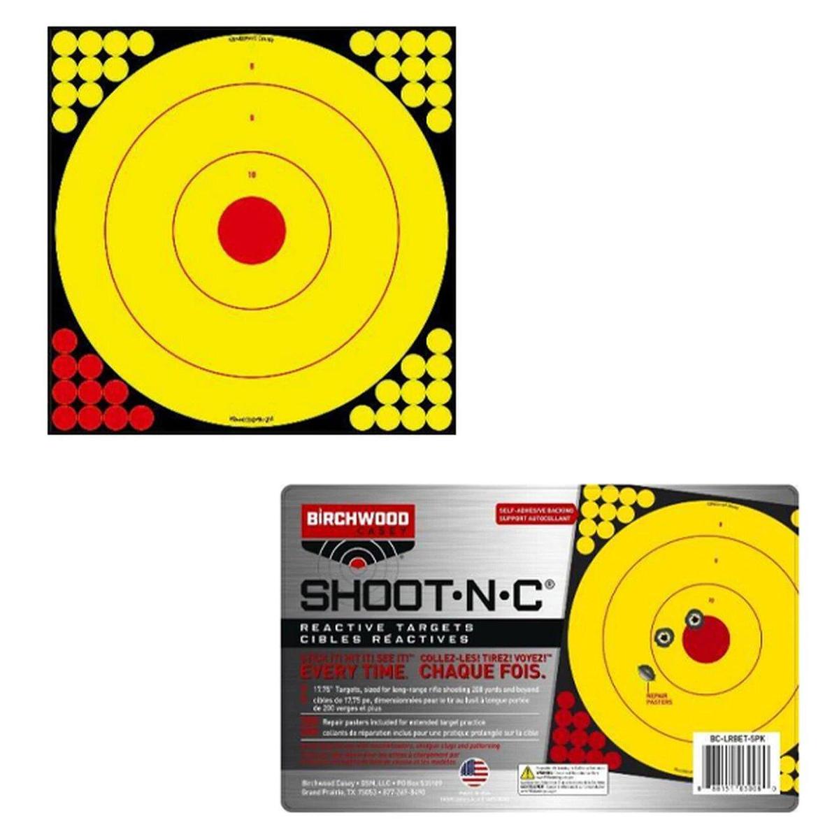 Birchwood Casey Longrange Bullseye Target 5-pack 17.75 x 17.75 adhesive targets
