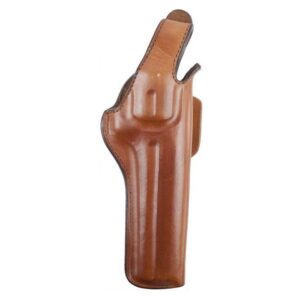 Thumbsnap tan suede-lined right-hand belt holster for Colt Python 6in