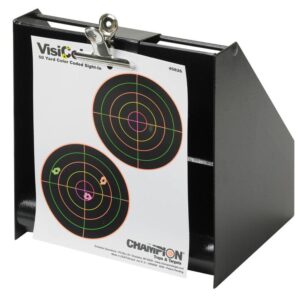 Champion .22 rimfire bullet trap steel target with 10x11 target area and Bulldog clip
