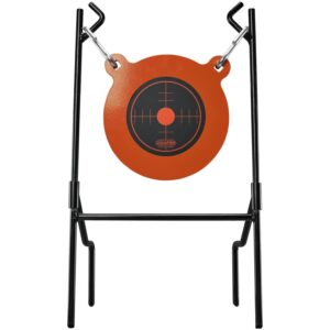 Champion Centerfire 9.5-inch hanging steel gong target on a sturdy stand