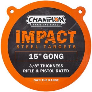 Champion Impact 15-inch steel gong target, laser-cut and painted