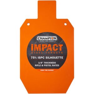 Champion 75% IPSC Impact Steel Silhouette Target 3/8-inch Orange