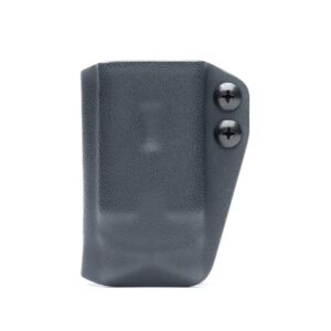 Crucial Concealment Covert Mag Pouch for Glock 43 in black showing KYDEX body and polymer clip