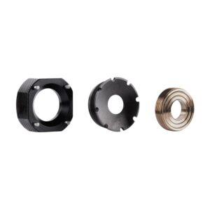 Dead Air R-Series Wipe Cap Assembly with 9mm front cap, retainer, and DA208 tool