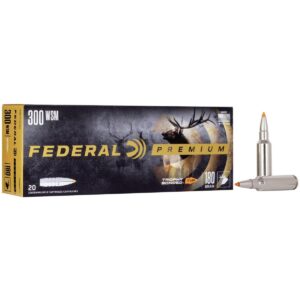 Box of Federal Premium .300 WSM 180-grain Trophy Bonded Tip rifle ammunition