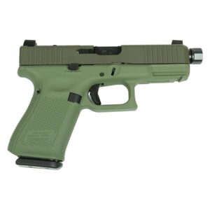 Glock G19 V-Series OD Green Cerakote 9mm pistol with 4.6-inch threaded barrel and RMR optic cut slide