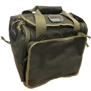 G-Outdoors medium range bag in Rifle Green Khaki with lift ports and two ammo dump cups