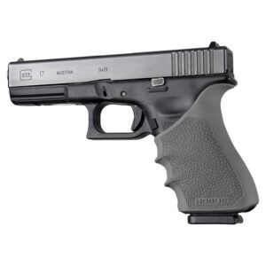 Hogue HandAll beavertail handgun grip sleeve in slate grey for Glock models