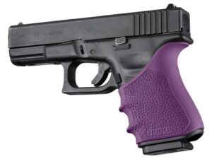 Hogue HandAll purple beavertail grip sleeve for Glock 19/23/32/38 Gen 3-4