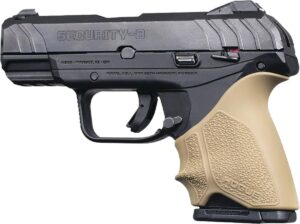 Hogue HandAll Beavertail Grip Sleeve on Ruger Security 9 Compact, FDE