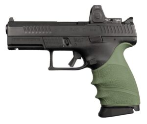 Hogue HandAll beavertail grip sleeve OD Green for CZ P-10 Compact 9mm