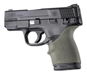 Hogue HandALL beavertail grip sleeve in green for S&W M&P Shield 45 and select Kahr models