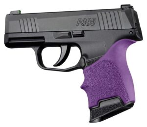 Hogue HandAll beavertail grip sleeve for Sig Sauer P365 in purple